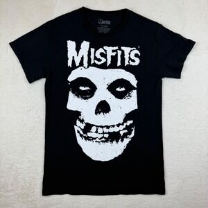 Misfits Crimson Ghost Skull Band T-Shirt Black Size S Punk Rock Graphic Print